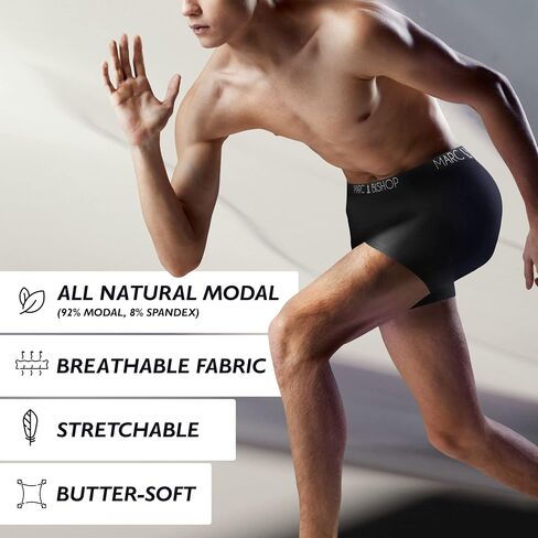 Marc Bishop Men's Underwear Boxer Brief No Fly Mens Briefs Ultra Luxury Performance Soft Moisture-Wicking in Saudi Arabia