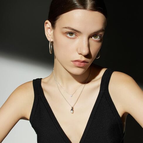 C.Paravano Hoop Earrings for Women | 18K Gold Plated Hoop Earrings | Platinum Hoop Earrings for Women | 925 Sterling Silver Hoop Earrings | Huggie Earrings for Women in Kuwait