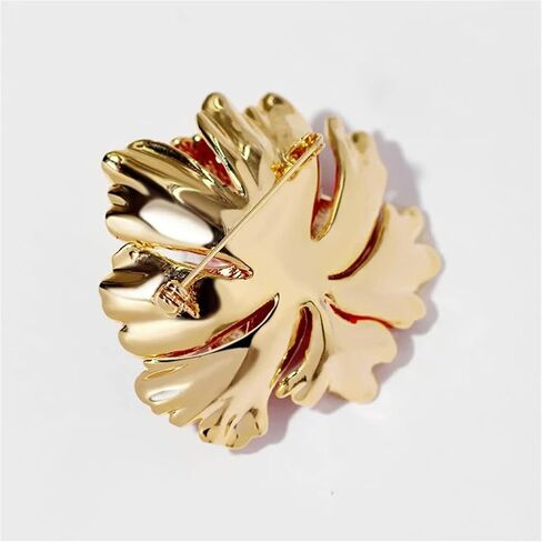 Peony Flower Brooch Vintage Pearl Brooch Lady Oil Drip Alloy Corsage Elegant Bezel Flower Pearl Brooch Banquet Wedding Exquisite Jewelry Gift Suitable for Female Friends, Metal, no gemstone in Kuwait