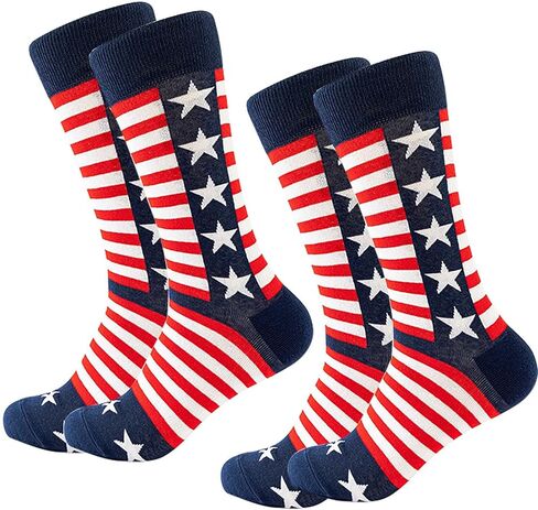 جوارب العلم الوطني للرجال، جوارب جديدة مخططة بنجوم أمريكية منقوشة in Kuwait