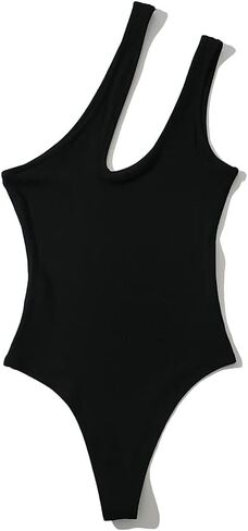 مثير واحد الكتف الأبيض ارتداءها الصيف النساء بلا أكمام التخسيس داخلية سوداء in Kuwait