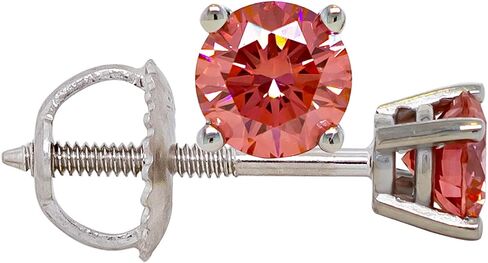 14k Gold Earrings 1.00 Carat Lab-Created Diamond Stud Womens Screw Back VS2-SI1 in Saudi Arabia