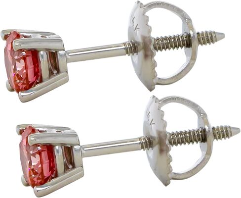 14k Gold Earrings 1.00 Carat Lab-Created Diamond Stud Womens Screw Back VS2-SI1 in Saudi Arabia