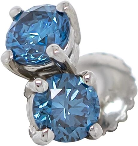 14k Gold Earrings 1.00 Carat Lab-Created Diamond Stud Womens Screw Back VS2-SI1 in Saudi Arabia