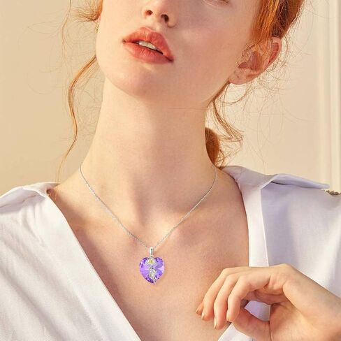 قلادة الضفدع مع قلادة على شكل قلب من الفضة الاسترليني الكريستالية على شكل ضفدع ديزي للنساء والفتيات وهدايا عيد الحب وعيد الميلاد in Kuwait