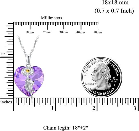 قلادة الضفدع مع قلادة على شكل قلب من الفضة الاسترليني الكريستالية على شكل ضفدع ديزي للنساء والفتيات وهدايا عيد الحب وعيد الميلاد in Kuwait