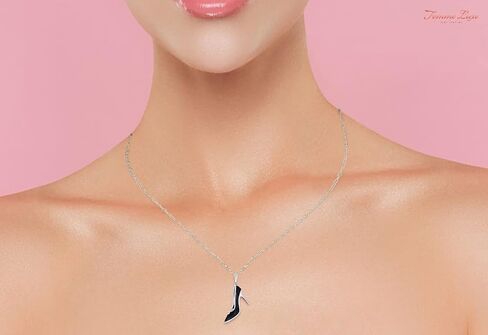 عقد بقلادة عصرية مرصعة بالالماس للنساء، من الفضة الاسترليني عيار 925، لا يسبب الحساسية، تغليف جاهز للهدايا in Kuwait