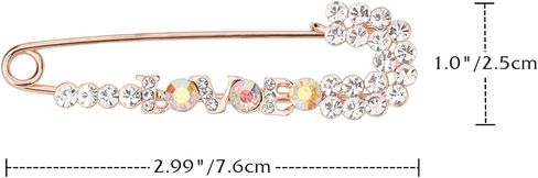 4 Pieces Brooch Pins for Women, Sweater Shawl Clips Set Safety Pins for Crafts, Fashion Crystal Brooch Pin Decoration for Women Shirts Dresses, Rhinestone Brooch Pin for Women Costume Accessory, in Kuwait