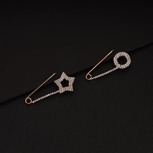 Fashion Women Brooches and Pins Sets with Faux Crystal Rhinestones Gold Plated Surface with Alloy 4 Pieces Women Brooches Gift Idea for Women For Scarf Hat Dress Uniform, Alloy, Rhinestones, Peral, in Kuwait
