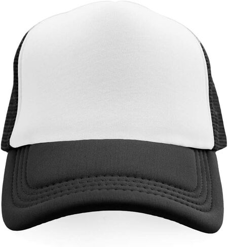 قبعة سائق الشاحنة فارغة من TopTie مكونة من 5 ألواح من الإسفنج الشبكي الأمامي الخلفي بلونين قبعة Snapback لسائقي الشاحنات in Saudi Arabia