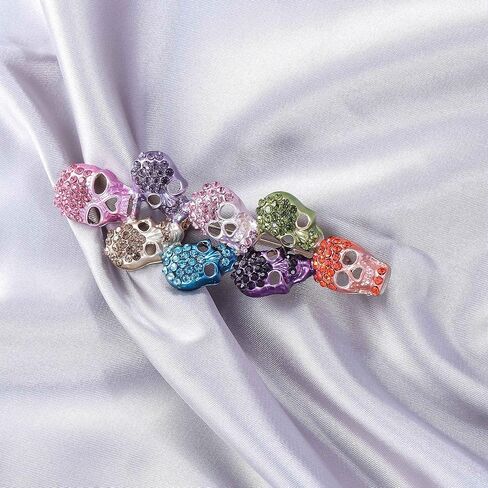 دبابيس بروش الهالوين الملونة على شكل جمجمة من YOQUCOL للنساء والفتيات هدية بروش الهالوين in Kuwait