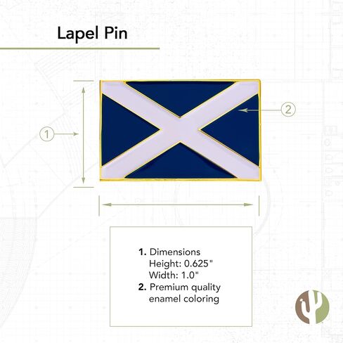 Scotland Flag Lapel Pin Country Enamel Made of Metal Souvenir Hat Men Women Patriotic (Rectangle Pin) in Saudi Arabia