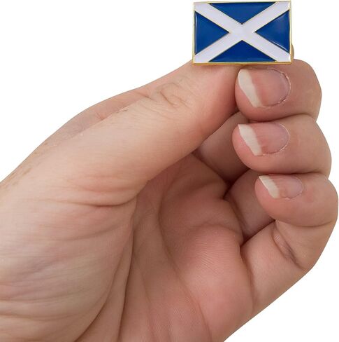 Scotland Flag Lapel Pin Country Enamel Made of Metal Souvenir Hat Men Women Patriotic (Rectangle Pin) in Saudi Arabia