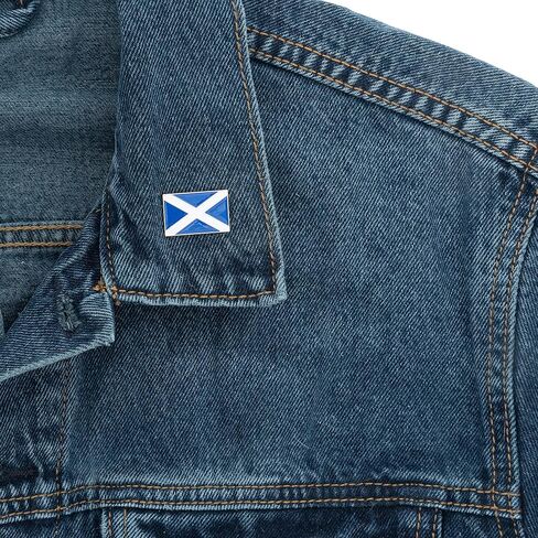 Scotland Flag Lapel Pin Country Enamel Made of Metal Souvenir Hat Men Women Patriotic (Rectangle Pin) in Saudi Arabia