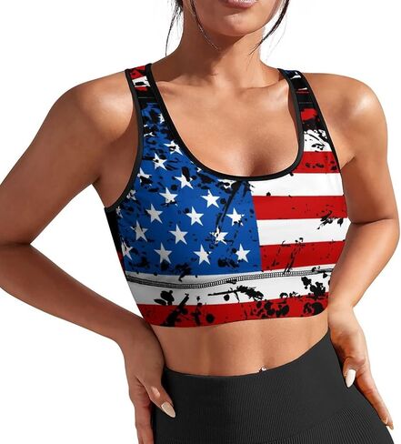 AuHomea Womens Sports Bra Padded Workout Slimming Tank Tops for Women with Built in Bra U Neck Fitness Running Yoga Top in Saudi Arabia