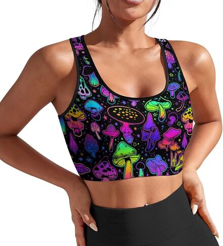 AuHomea المرأة الرياضية الصدرية مبطن تجريب التخسيس تانك القمم للنساء مع المدمج في حمالة الصدر U الرقبة اللياقة البدنية الجري اليوغا الأعلى in Kuwait