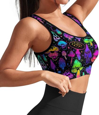 AuHomea المرأة الرياضية الصدرية مبطن تجريب التخسيس تانك القمم للنساء مع المدمج في حمالة الصدر U الرقبة اللياقة البدنية الجري اليوغا الأعلى in Kuwait