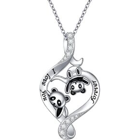 Alphm S925 الفضة الاسترليني الباندا قلادة قلادة هدايا مجوهرات للنساء والفتيات in Kuwait