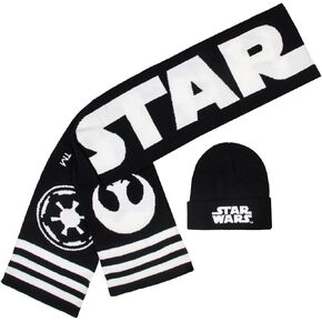 مجموعة وشاح وقبعة صغيرة منسوجة للشتاء الدافئ من Star Wars Galactic Empire Rebel Alliance