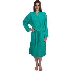 TowelSelections Women's Robe, Fleece Cotton Terry-Lined Water Absorbent Bathrobe