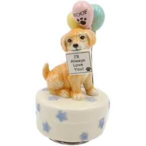 Cosmos Gifts 80133 Golden Retriever Music Box 5 3/8" H
