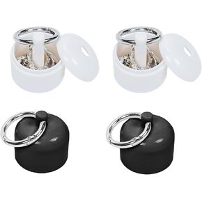 تخزين حامل حلقات المجوهرات أثناء السفر، سلسلة مفاتيح لصندوق المجوهرات، حاوية صغيرة لتنظيم صندوق حبوب السفر للأقراط المرصعة والخواتم (4 عبوات) in Kuwait