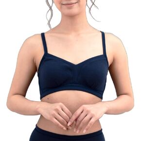 bodyhints 100 Percent Cotton Bras for Women, Wireless, Adjustable Straps, Removable Pads, Machine Washable.