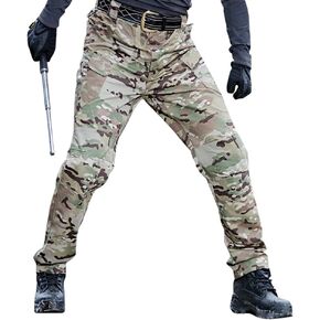 HYCOPROT Men's Hiking Pants Ripstop Water Repellent Lightweight Casual Cargo Pants Quick Dry Army 10 Pockets Work Trousers