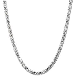 Verona Jewelers 925 Sterling Silver 6.5MM 7MM 9MM Italian Miami Cuban Necklace Chain, Thick Link Miami Cuban Necklace, Box Clasp Closure - 24-30