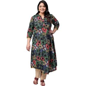 Yash Gallery Women's Cotton Printed Anarkali Kurta
