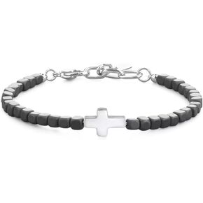 GAVU Crystal Stone Beaded Cross Bracelet