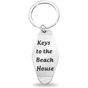 ENSIANTH Beach House Keychain Lake House Keychain Vacation Home Keychain Beach Home Gift Late Cabin Keychain Hotel Keychain