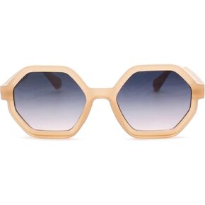 2SeeLife Hexagon Oversized Sunglasses Womens With Full Sun-Protection - Sturdy Womens Sunglasses - Retro Shades For Women