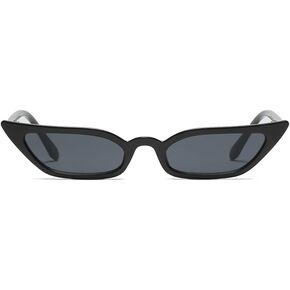 Freckles Mark 90s Vintage Retro Inspired Narrow Cateye Sunglasses for Women Skinny Small Fashion Cat Eye Glasses