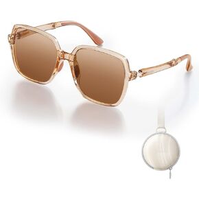 BENEUNDER Sunglasses Women Polarized Folding Sunglasses Trendy, Square Aviator Men Sunglasses Driving Fishing UV Protection