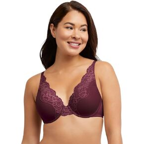 Bali One Smooth U Light Lift Lace Bra 38DD, Nightfire Red