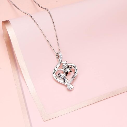 Alphm S925 الفضة الاسترليني الباندا قلادة قلادة هدايا مجوهرات للنساء والفتيات in Kuwait