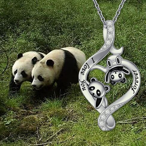 Alphm S925 الفضة الاسترليني الباندا قلادة قلادة هدايا مجوهرات للنساء والفتيات in Kuwait