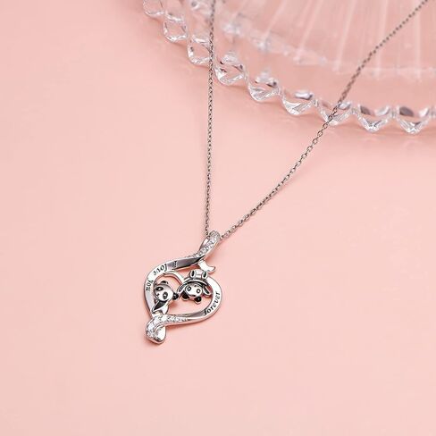 Alphm S925 الفضة الاسترليني الباندا قلادة قلادة هدايا مجوهرات للنساء والفتيات in Kuwait