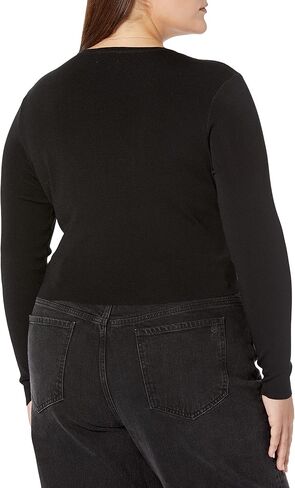 The Drop Women's Titus Open Front Cropped Sweater with Ring Detail in Saudi Arabia