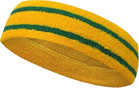 Couver HB799 Long Thick Wider Basketball Headband Terry Cloth with 2 Stripes, 1 Piece, in Saudi Arabia