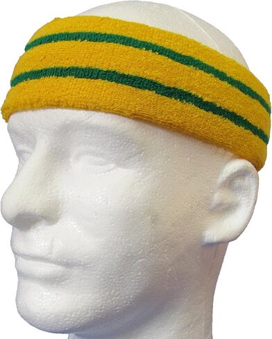 Couver HB799 Long Thick Wider Basketball Headband Terry Cloth with 2 Stripes, 1 Piece, in Saudi Arabia