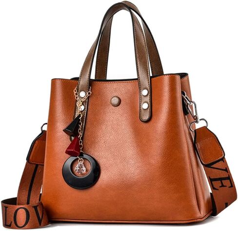 Top-handle Handbags Tote for Women Soft PU Small Purse Shoulder Crossbody Bag with Exquisite Pendant in Saudi Arabia