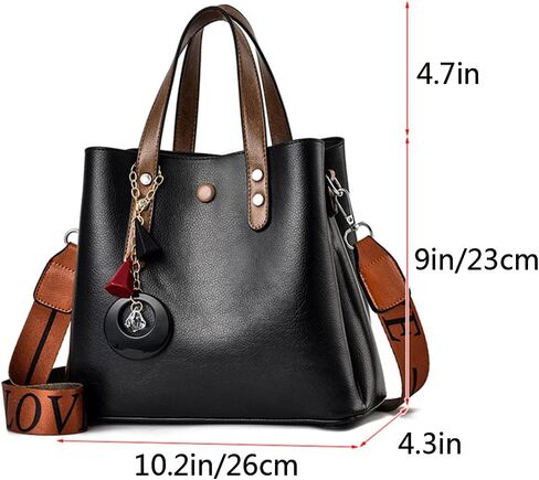 Top-handle Handbags Tote for Women Soft PU Small Purse Shoulder Crossbody Bag with Exquisite Pendant in Saudi Arabia