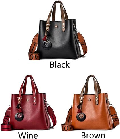 Top-handle Handbags Tote for Women Soft PU Small Purse Shoulder Crossbody Bag with Exquisite Pendant in Saudi Arabia
