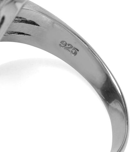 خاتم Silvershake طويل مرصع بالأحجار المرصعة بالفضة الإسترلينية عيار 925 مستوحى من الباروك للنساء in Saudi Arabia