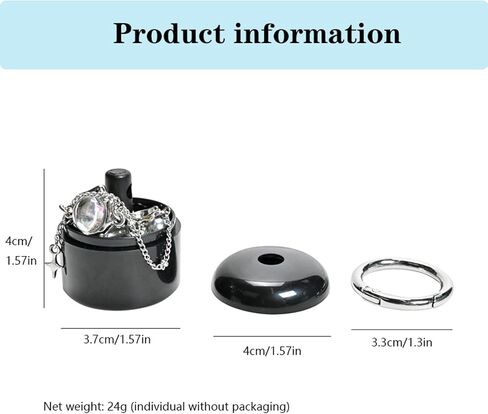 تخزين حامل حلقات المجوهرات أثناء السفر، سلسلة مفاتيح لصندوق المجوهرات، حاوية صغيرة لتنظيم صندوق حبوب السفر للأقراط المرصعة والخواتم (4 عبوات) in Kuwait