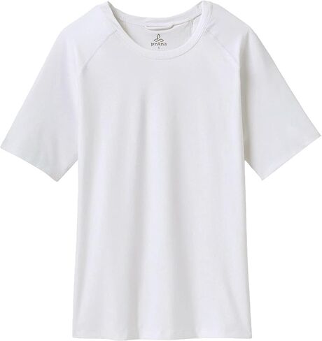 prAna Edge Wave Short Sleeve Sun Top White LG (Women's 10-12) in Saudi Arabia