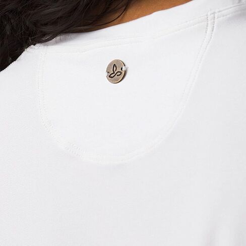prAna Edge Wave Short Sleeve Sun Top White LG (Women's 10-12) in Saudi Arabia