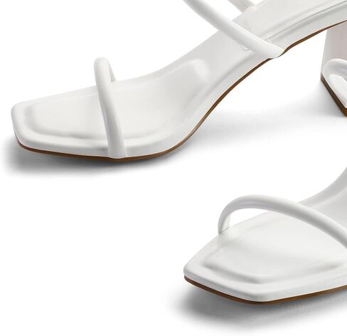 صنادل نسائية من Mysoft بكعب 3 بوصة ومقدمة مربعة وحزامين بدون ظهر سهلة الارتداء in Kuwait